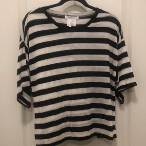BCBGeneration Top Black & Cream Striped